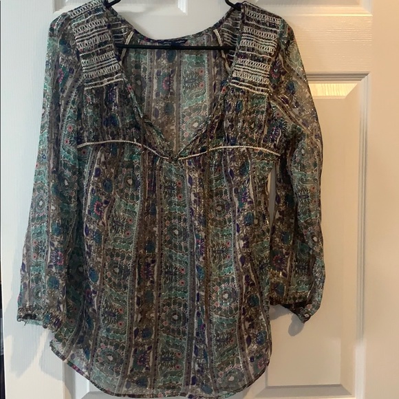 American eagle long sleeve sheer top - Picture 1 of 1